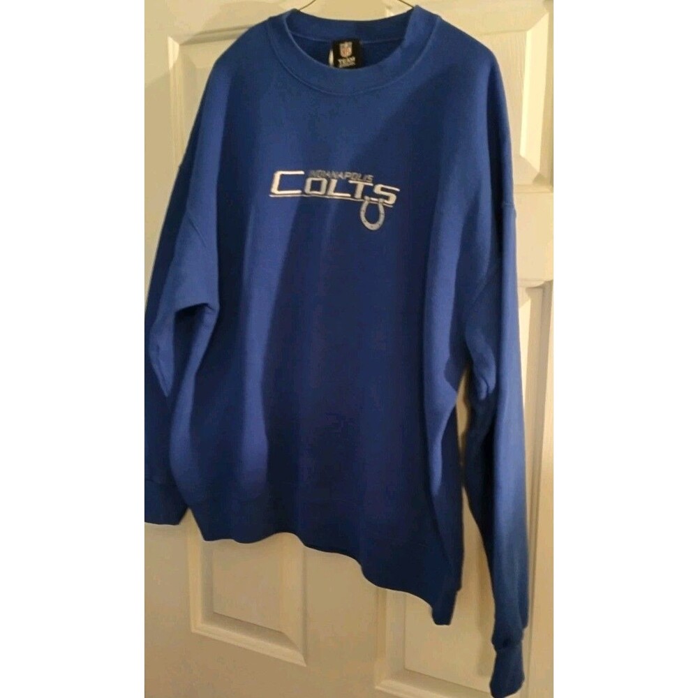 NFL Sweatshirt Indianapolis Colts Team Apparel Extra Large Size XL Football Blue